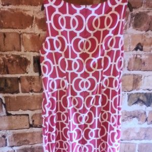 Alyx, Red/white  Sheath dress